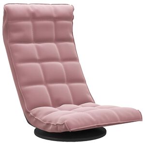 vidaXL Bodenstuhl Drehbar Rosa Samt