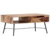 vidaXL Couchtisch 88x55x40 cm Massivholz Akazie