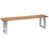 vidaXL Bank 160 cm Akazie Massivholz und Edelstahl