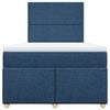 vidaXL Boxspringbett mit Matratze Blau 120x200 cm Stoff