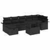 vidaXL Gartensofa-set 8 stk. Schwarz Poly-Rattan