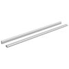 vidaXL Kleiderstange 2 stk. Silber 764 x 15 x 29 mm Aluminiumlegierung