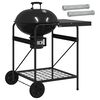 vidaXL Holzkohlegrill mit R&auml;uchertuben 91 x 71 x 107 cm Stahl Schwarz