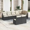 vidaXL Sofa Set 8 pcs Schwarz Poly-Rattan