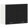 vidaXL H&auml;ngeschrank Lyon Schwarz Eichen-Optik 80 x 31 x 60 cm