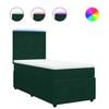 vidaXL Boxspringbett mit Matratze Dunkelgr&uuml;n 90x200 cm Samt