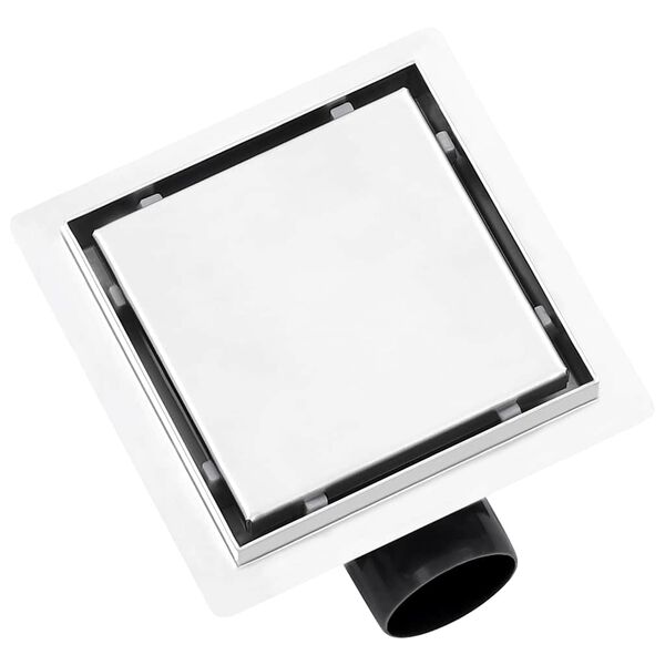 vidaXL Duschablauf 2-in-1 Flacher und Flieseneinsatz-Deckel 15x15 cm