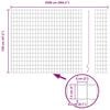 vidaXL Eurozaun Grau 1,2 x 25 m PVC-beschichtetes Eisen