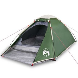 vidaXL Kuppel-Campingzelt 2 Personen Gr&uuml;n Wasserdicht