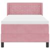 vidaXL Boxspringbett mit Matratze mit Kopfteil Rosa 200 x 90 cm Samt
