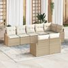vidaXL Sofa Set mit Kissen 8 pcs Beige Poly Rattan