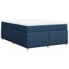 vidaXL Boxspringbett mit Matratze Blau 160x200 cm Stoff
