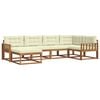 vidaXL Outdoor-Sofagarnitur 6 Stk. Natur und Creme