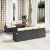 vidaXL Garten-Sofa-Set mit Kissen 8 pcs Schwarz und Creme