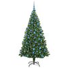 vidaXL K&uuml;nstlicher Weihnachtsbaum mit 300 LEDs mit St&auml;nder Gr&uuml;n 180 cm