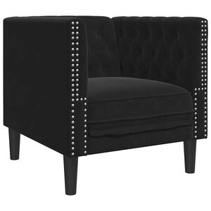 vidaXL Sofa Schwarz 74,5 x 71 x 70,5 cm Samt