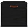 vidaXL Wandschrank Schwarz 40x30x35 cm Massivholz Kiefer