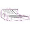 vidaXL Bettgestell ohne Matratze Hellgrau 180x200 cm Stoff