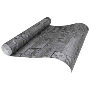 vidaXL 3D Stein Tapete Schwarz 10 x 0,53 m Vliesstoff