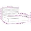 vidaXL Boxspringbett mit Matratze & LED Rosa 200x200 cm Samt