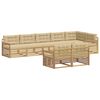 vidaXL Outdoor-Sofagarnitur 8 Stk. Wei&szlig; und Beige Polyester