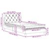 vidaXL Bett mit Matratze Schwarz 100x200 cm Stoff