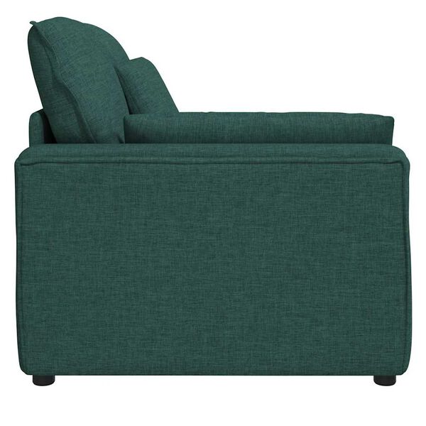 vidaXL Modulares Sofa Endmodul mit Armlehne Kissen Dunkelgr&uuml;n 100 cm