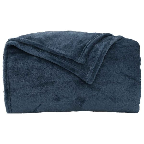vidaXL &Uuml;berwurfdecke Marineblau 220 x 240 cm Fleece