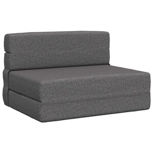 vidaXL Klappsofa Bett Hellgrau 190 x 70 x 15 cm Stoff
