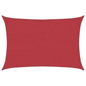 vidaXL Sonnensegel 160 g/m&sup2; Rot 5x6 m HDPE