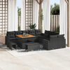 vidaXL Gartensofa-set 13 pcs Schwarz Poly-Rattan