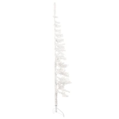 vidaXL Künstlicher Halb-Weihnachtsbaum mit Ständer Schlank Weiß 180 cm