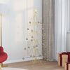 vidaXL Metall Weihnachtsbaum Gold 150 cm Pulverbeschichteter Stahl