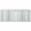 vidaXL Gabionen Hochbeet 2 pcs Silber 200 x 50 x 80 cm