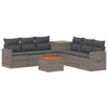 vidaXL Sofa Set 8 stk. Grau und Dunkelgrau Polyrattan und Stahl