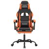 vidaXL Gaming-Stuhl mit Fu&szlig;st&uuml;tze Drehbar Schwarz & Orange Kunstleder
