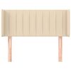 vidaXL Kopfteil mit Ohren Creme 83x16x78/88 cm Stoff