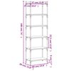 vidaXL B&uuml;cherregal 6 B&ouml;den Braun Eiche-Optik 60x30x188cm Holzwerkstoff