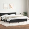 vidaXL Boxspringbett mit Matratze & LED Schwarz 180x210 cm Samt