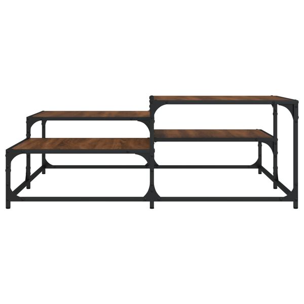 vidaXL Couchtisch Braun Eichen-Optik 107x107x40 cm Holzwerkstoff