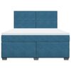 vidaXL Boxspringbett mit Matratze Blau 180x200 cm Samt