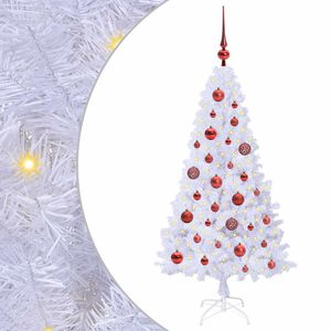 vidaXL K&uuml;nstlicher Weihnachtsbaum Wei&szlig; 120 cm PVC und Stahl
