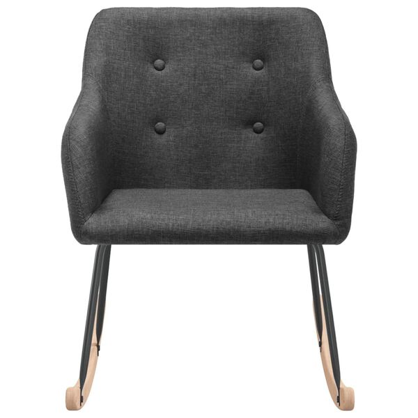 vidaXL Schaukelstuhl Dunkelgrau Stoff