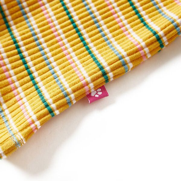 Kinder-Langarmshirt Halbrollkragen Ocker 116