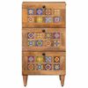vidaXL Sideboard mit Schubladen Natur 40 x 33 x 75 cm Massivholz Mango