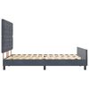 vidaXL Boxspringbett mit Kopfteil Dunkelgrau 140 x 190 cm Samt