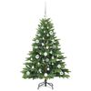 vidaXL Künstlicher Weihnachtsbaum mit 150 LEDs Grün 120 cm PE und PVC
