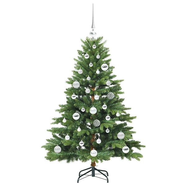 vidaXL Künstlicher Weihnachtsbaum mit 150 LEDs Grün 120 cm PE und PVC