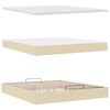 vidaXL Ottoman-Bett mit Matratze Creme 180x200 cm Stoff