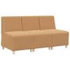 vidaXL Modulares Armfreies Sofa 3 stk. Beige Woll&auml;hnlicher Stoff